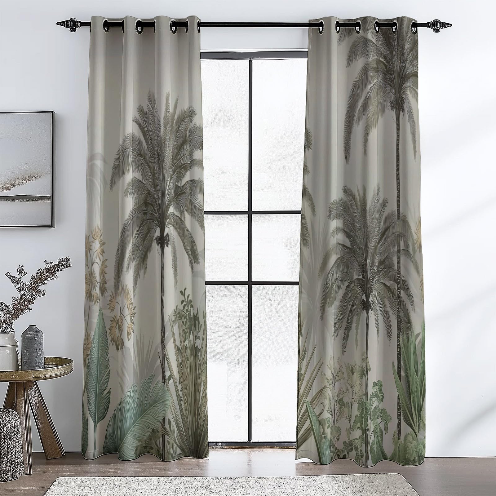 Tenda Oscurante Termica Palma Con Occhielli – 2 Pannelli (132x84 Cm, Grigio Scuro) - 4