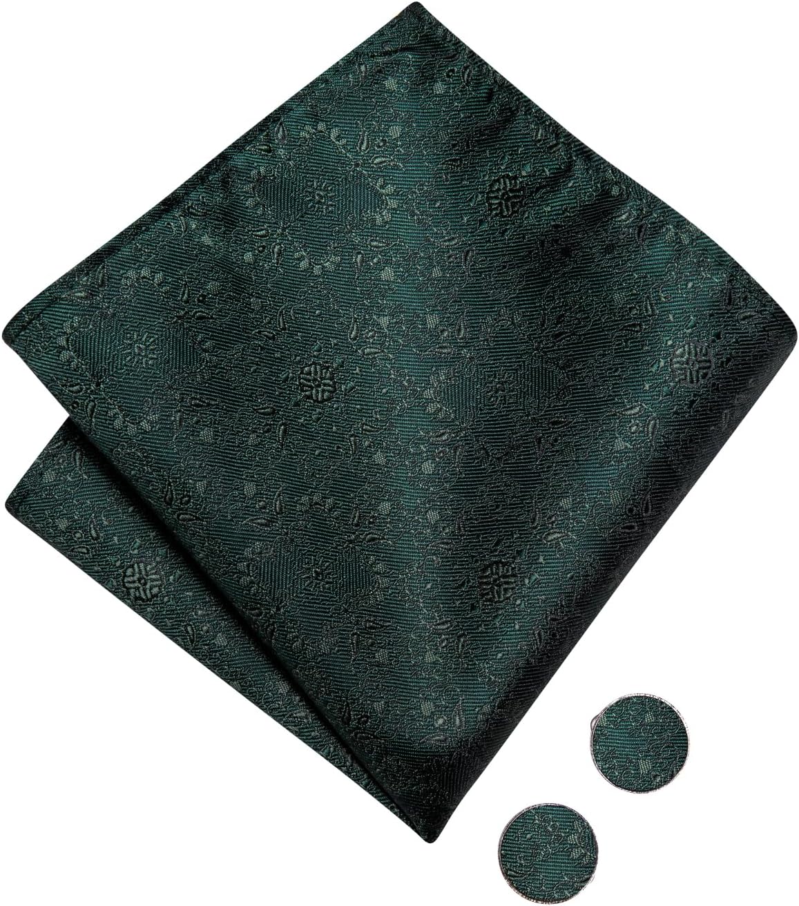 Hi-Tie Bow Ties for Men Pre-Tied Pocket Square with Cufflinks Mens Bowtie Sets for Wedding Formal Party - Image 7