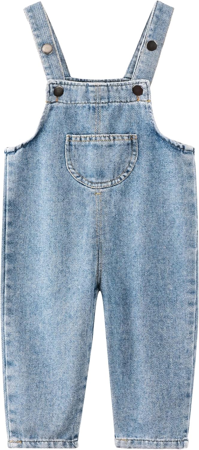 SEAUR 2025 Baby Denim Overall Toddler Soft Cute Workwear Bib Pants Jeans Jumpsuit Casual