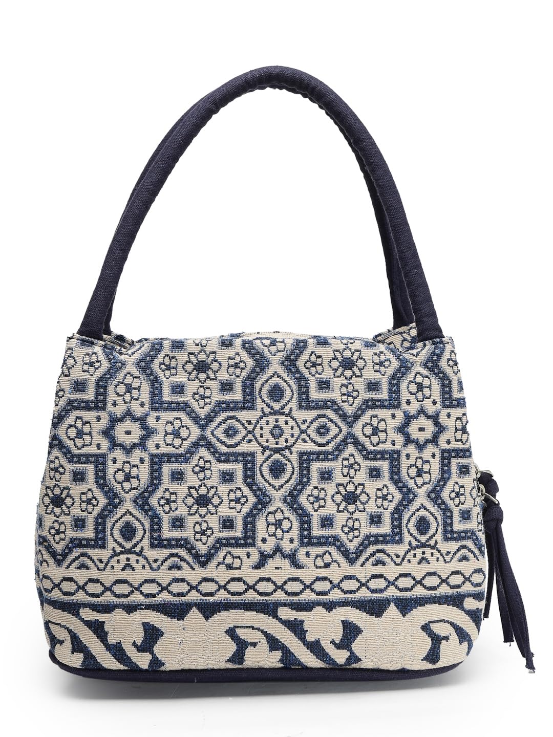 anekaant Tribal Cotton Jacquard Handheld Bag-picture-11