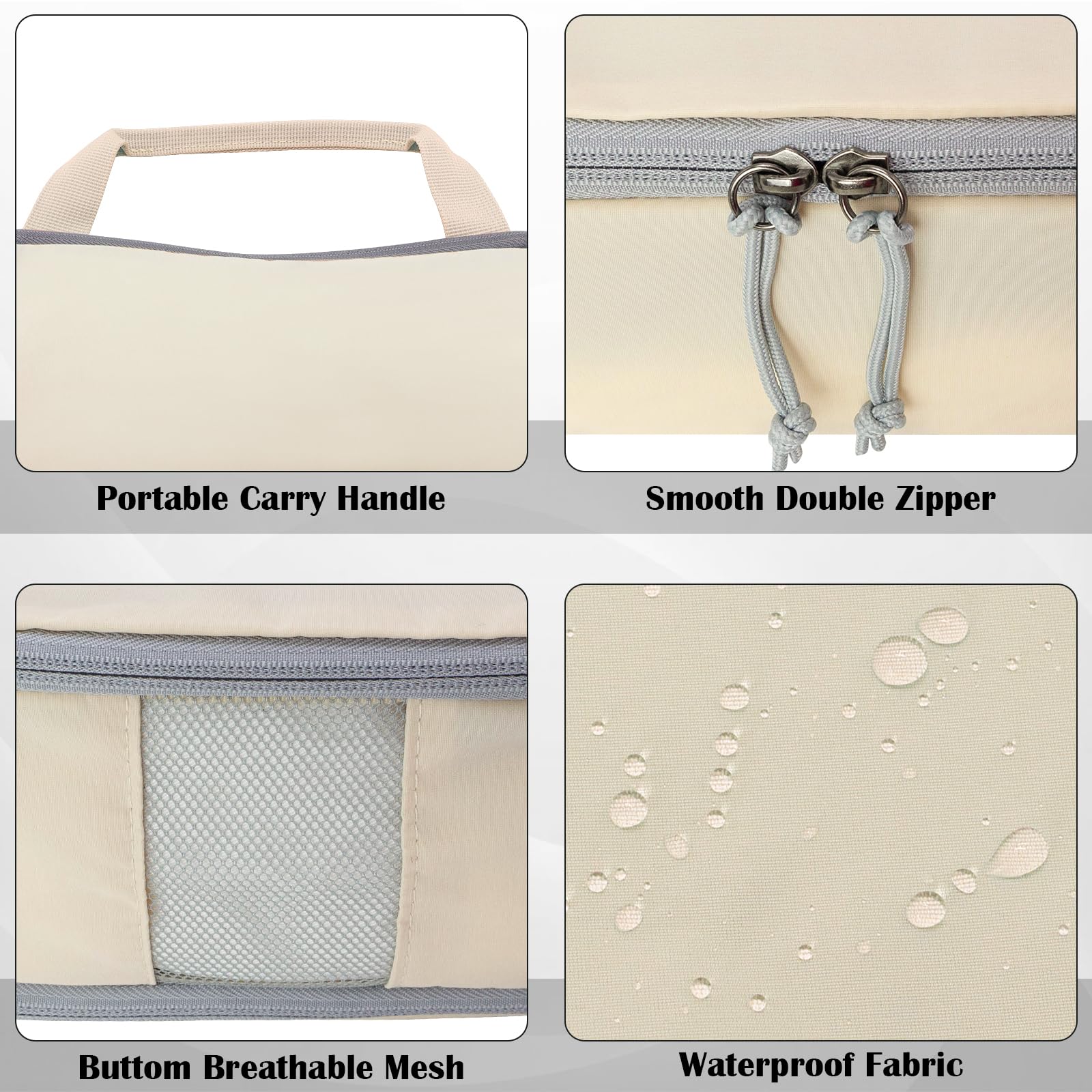 Juego de 2 cubos de compresión extra grandes para viajes, juego de 2 bolsas de compresión, cubos de viaje para maleta, organizador de maleta, accesorios de viaje, bolsas organizadoras de equipaje,