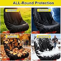 Vista 5 de Cubierta impermeable para asiento de cortacésped compatible con John Deere, para Cub Cadet, cubierta de asiento de tractor (Mediana)