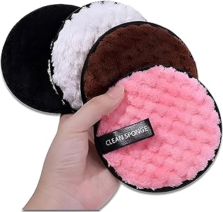 أقمشة التنظيف المزدوجة-مثالية لإزالة المكياج بسهولة ، تعتبر هذه الفوط القابلة لإعادة الاستخدام مثالية لجميع أنواع البشرة وتعزيز نمط حياة واعي للبيئة. (4 قطعة)