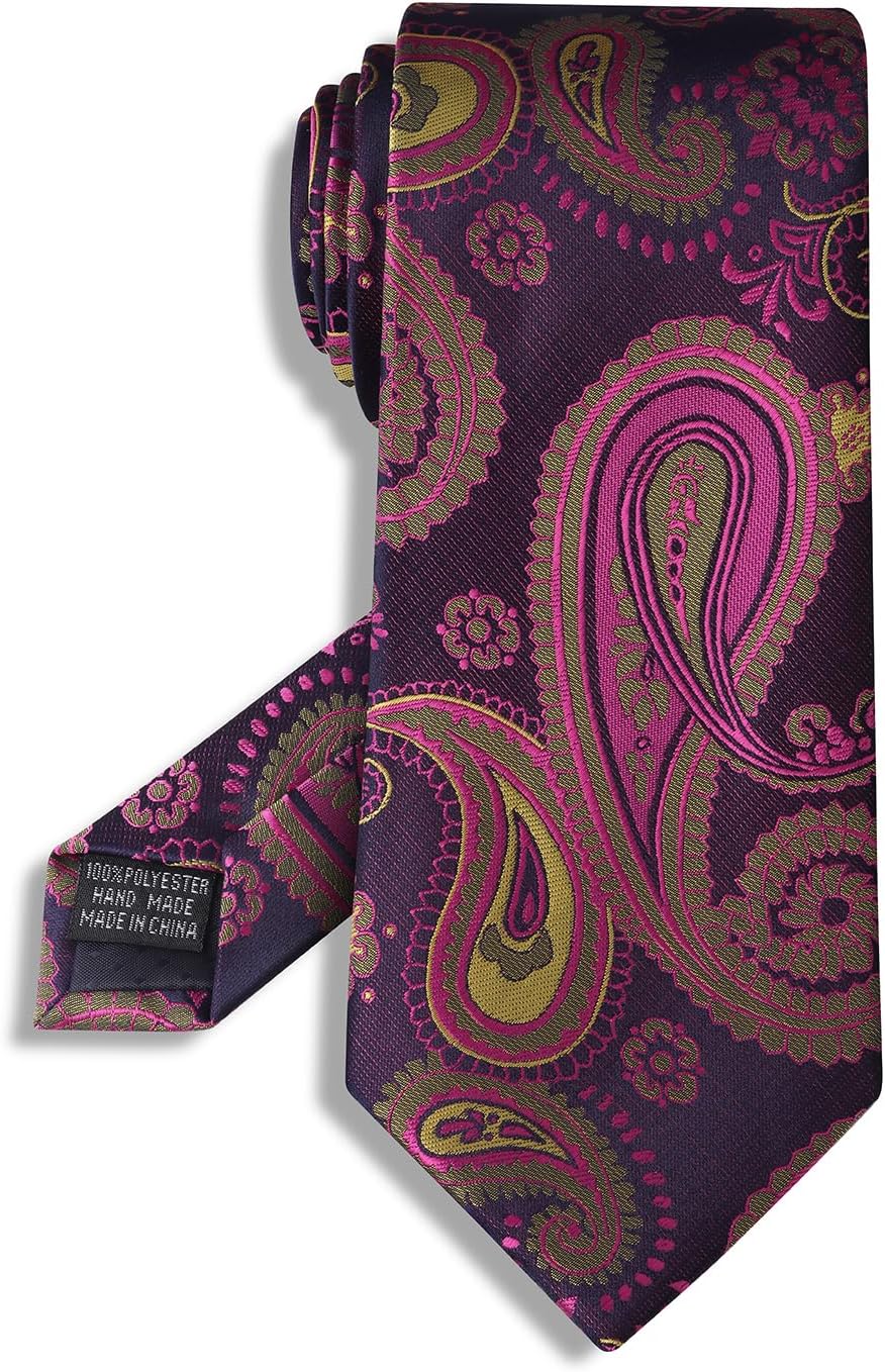 WeiShang Solid Color Tie Mens Necktie for Business and Wedding