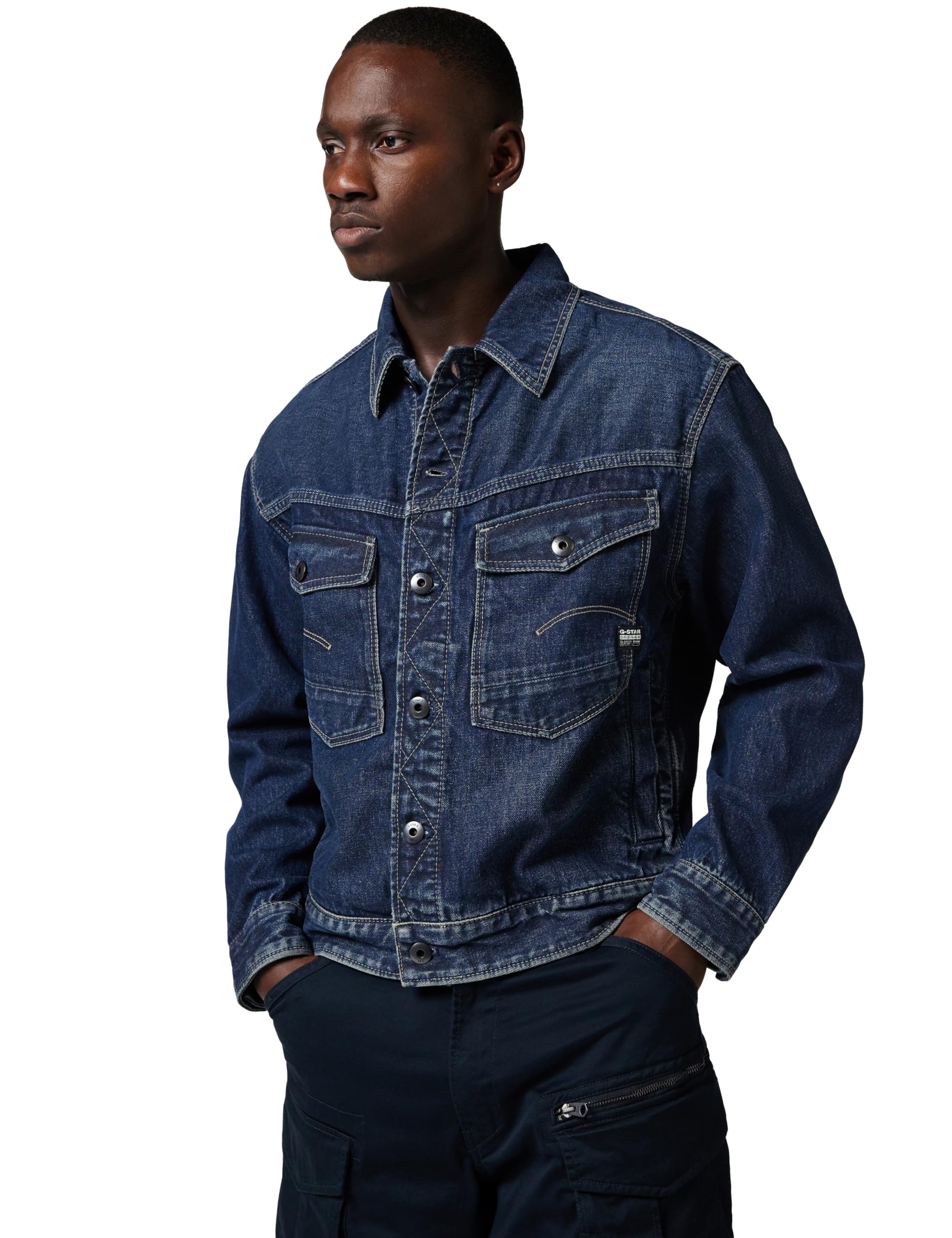 G-Star Men's Blue (Worn In Himalayan Blue D23593-D317-G122) Dakota Jacket, L