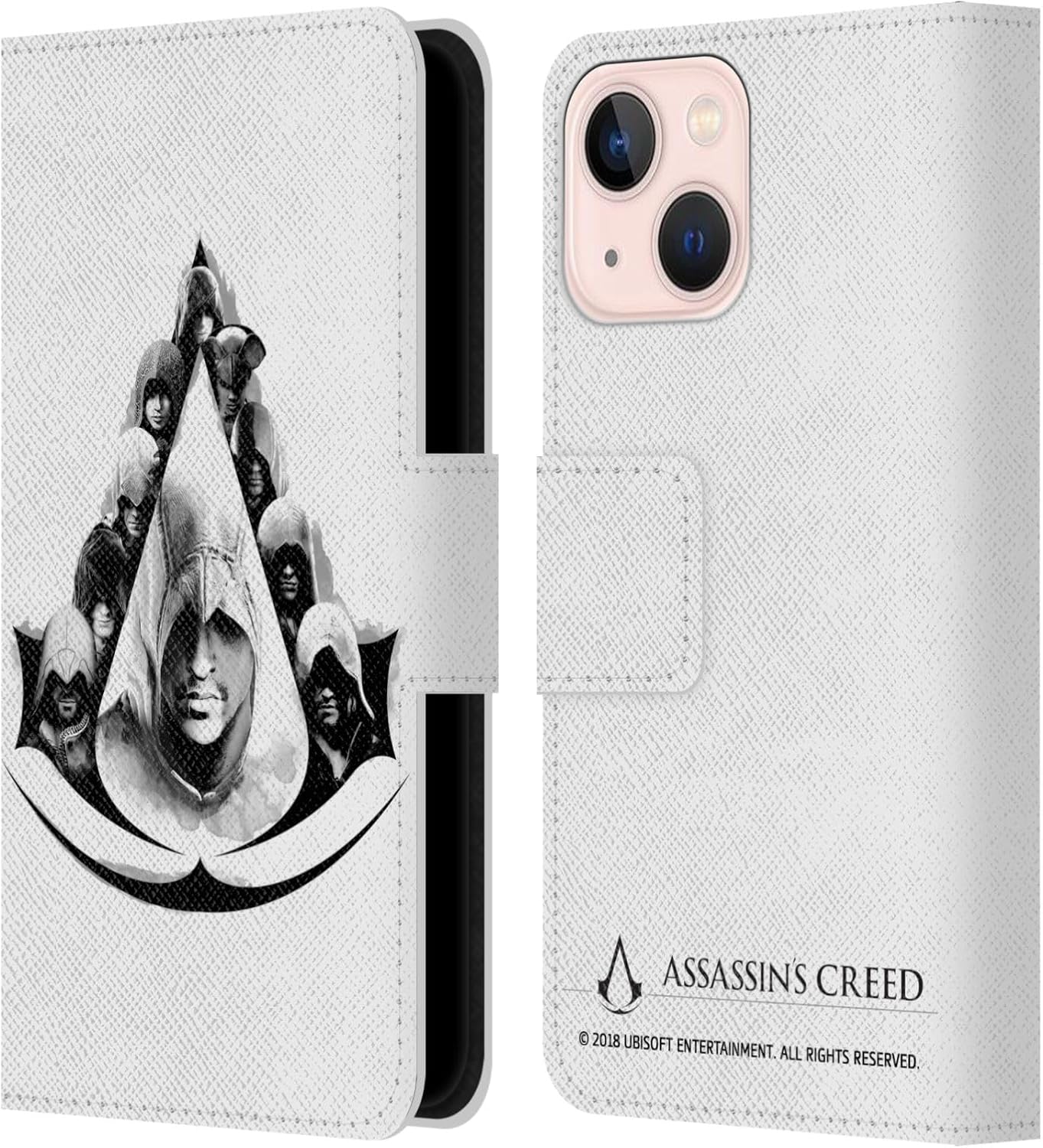 Head Case Designs Officially Licensed Assassin's Creed Characters Legacy Logo Leather Wallet Case Compatible with Apple iPhone 13 Mini