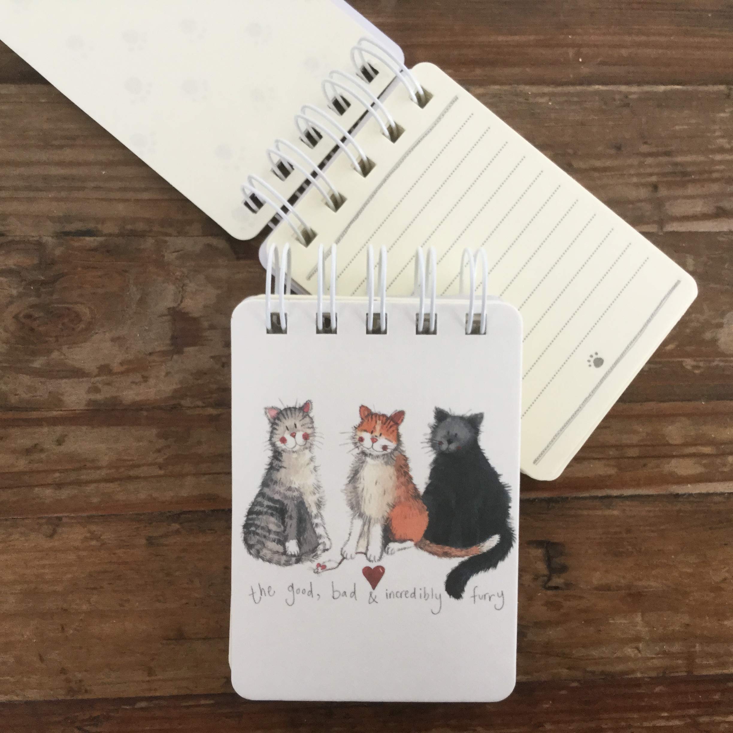 ALEX CLARK The Good, The Bad and The Incredibly Furry Small Spiral Notepad