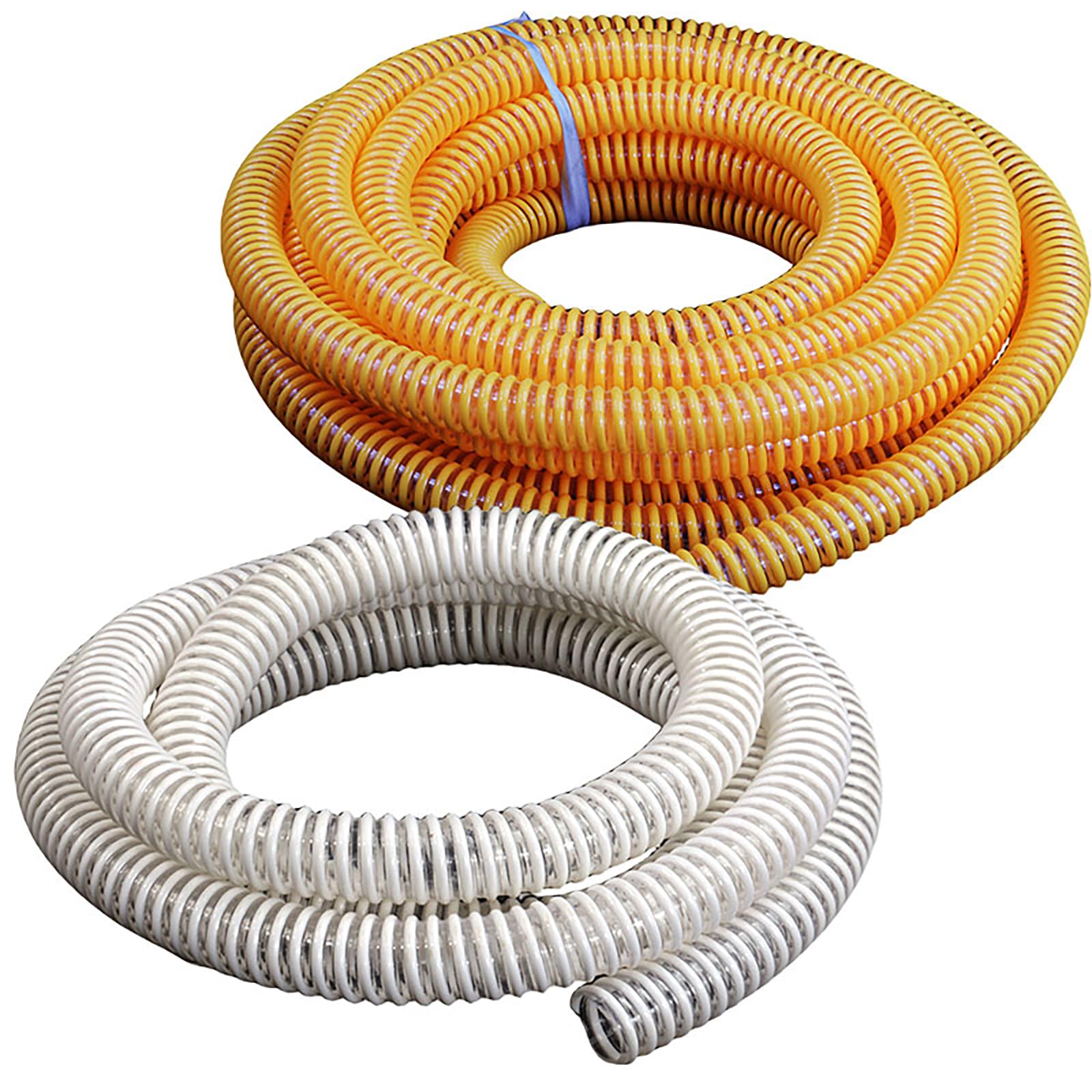 COYOUCO Manguera Reforzada PVC Blanco 10 Metros (Diámetro Interior Opcional 19Mm–50Mm), Manguera Flexible Trenzada PVC para Drenaje Doméstico, Riego De Jardín, Filtración De Acuarios,25mm*3mm