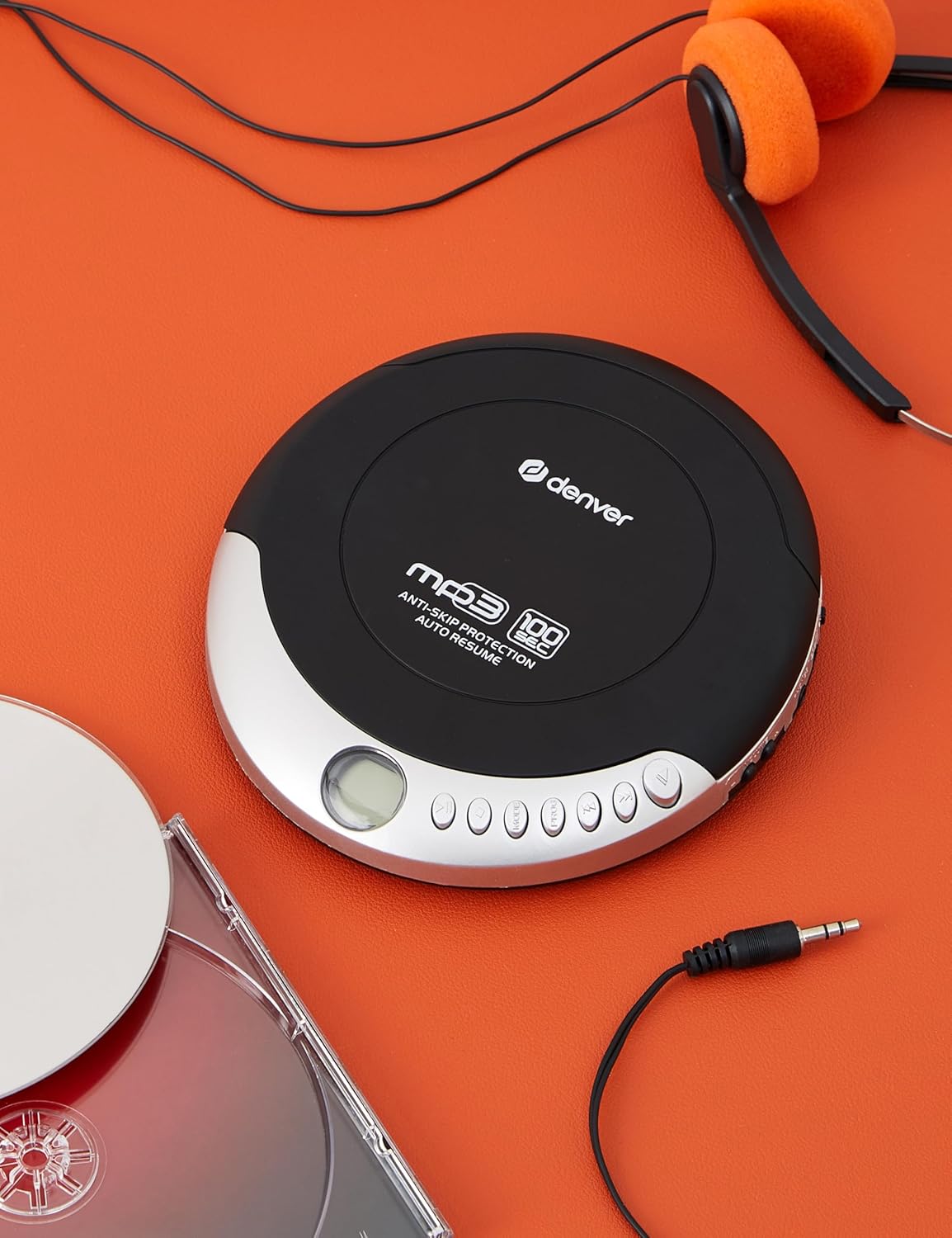 Denver DMP-391 Portable CD Player with headphones and CDs