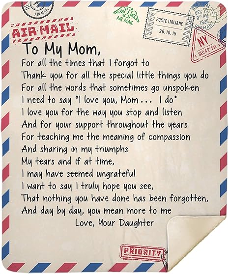 Amazon Com Personalized Letter Throws Blanket To My Mom For All The Times That I Forgot To Thank You Custom With Names Best Gift For Mother Dad From Daughter Son Sherpa Amazon Com Personalized Letter Throws Blanket To My Mom For All The Times That I Forgot To Thank You Custom With Names Best Gift For Mother Dad From Daughter Son Sherpa
