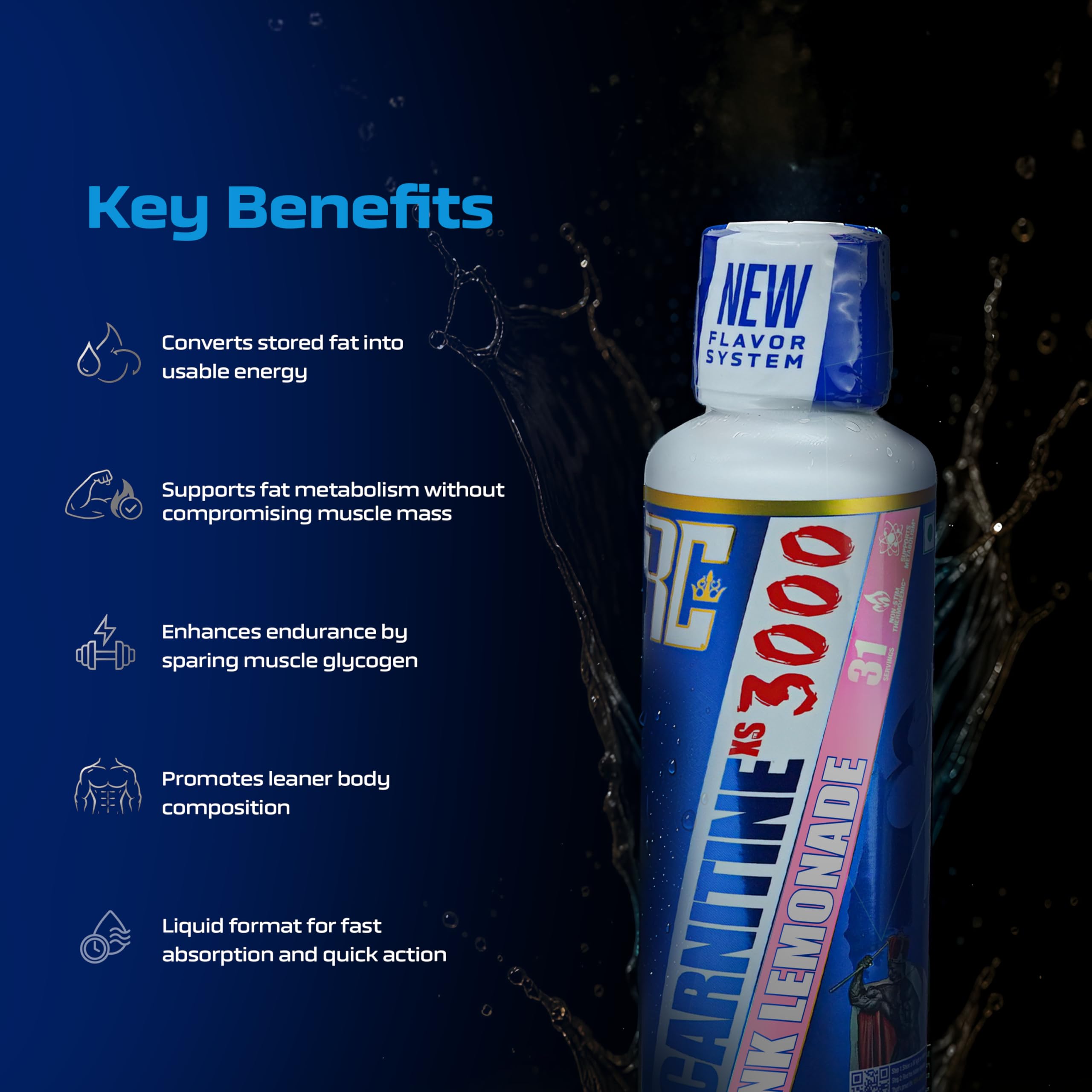 Ronnie Coleman Signature Series L-Carnitine XS 3000mg Liquid, Pink Lemonade (31 Servings, 465ml) — Amazon image 4