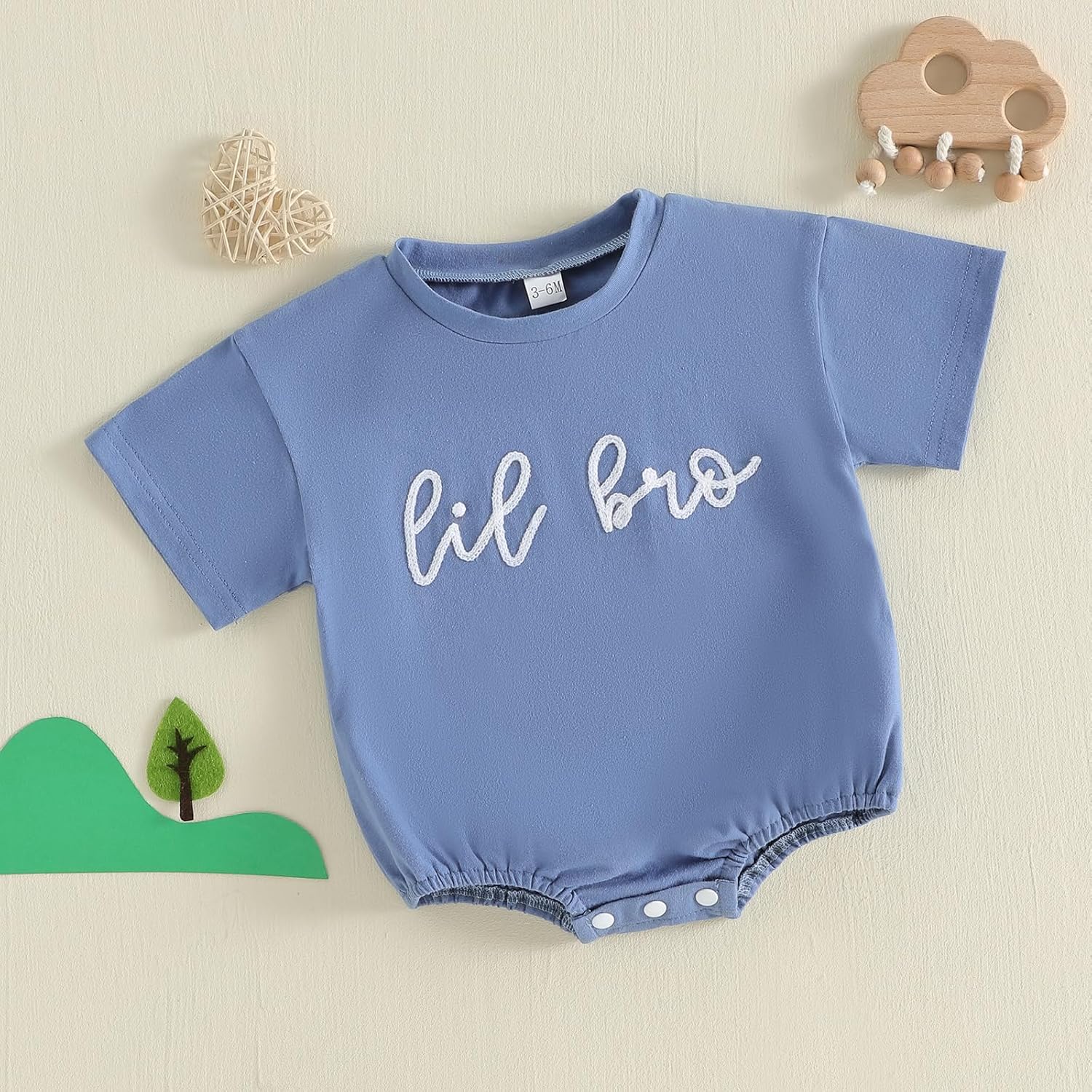 Rtnnsbbfcm Baby Girl Boy Summer Clothes Little Sis/Bro Romper or Big Sis/Bro T-Shirt Tops Newborn Toddler Matching Outfits - Image 8