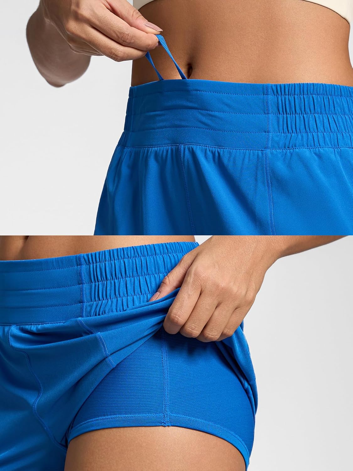 MCEDAR Women's Athletic Shorts for Gym Workout Shorts 2.5" Quick-Dry Lightweight Running Short with High Waisted Zip Pockets - Image 5