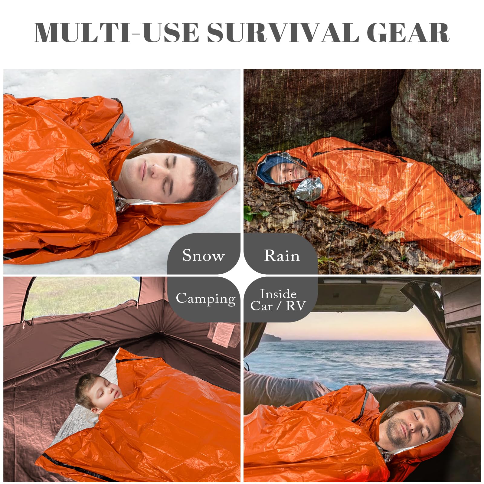 Survival Slaapzak, Emergency Bivvy Bag Emergency Rescue Deken Herbruikbaar voor Camping Backpacken Wandelen Festivals Outdoor Activiteiten 1 STKS Groen Survival Slaapzak, Emergency Bivvy Bag Emergency Rescue Deken Herbruikbaar voor Camping Backpacken Wandelen Festivals Outdoor Activiteiten 1 STKS Groen