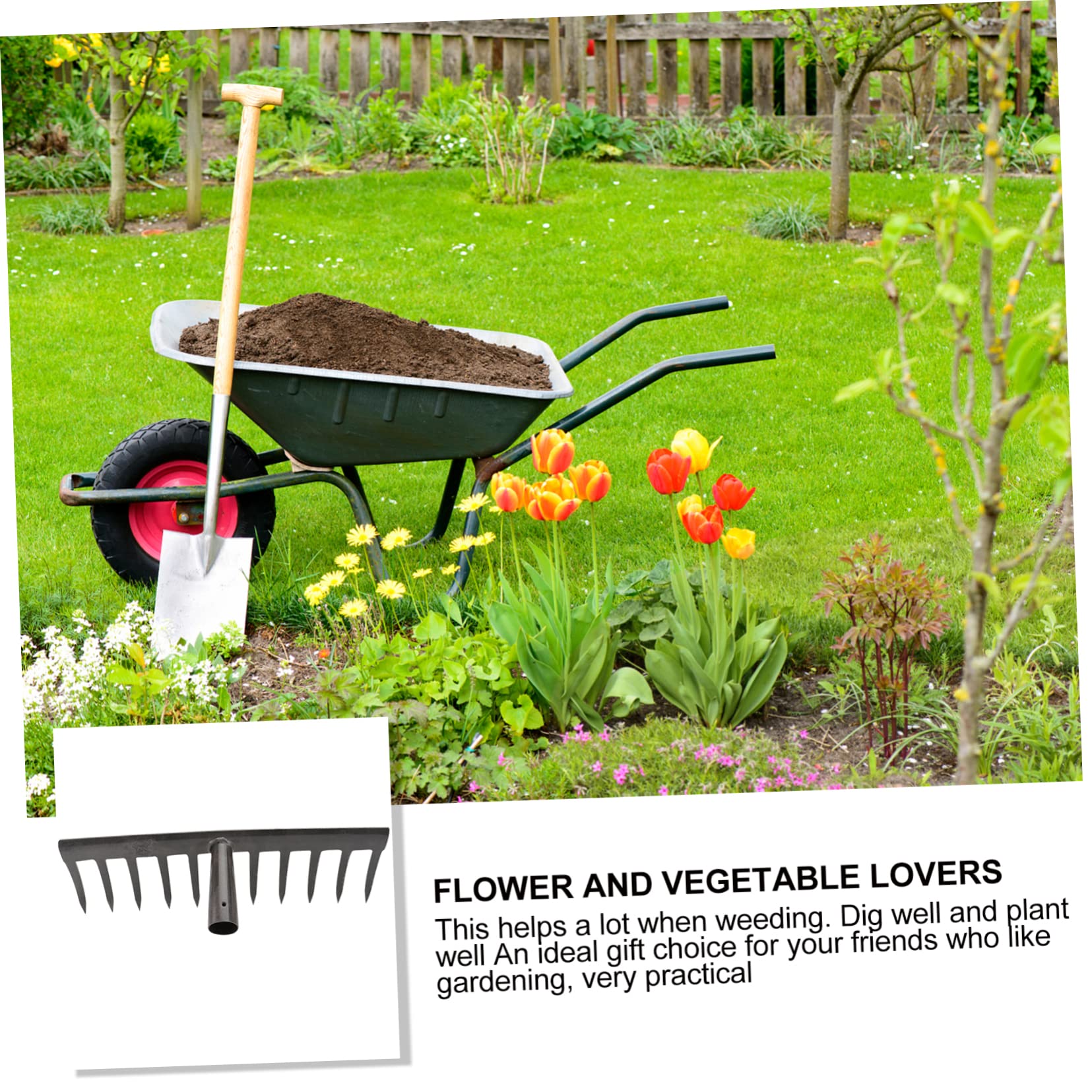 Cabilock Herramientas Manuales 1 Pc Rastrillo De Nueve Cultivador Azada Herramienta De Mano Rastrillo De Azada De Jardín Soldado Césped De Rastrillos Anchos Clavos De Planchar Abraza La