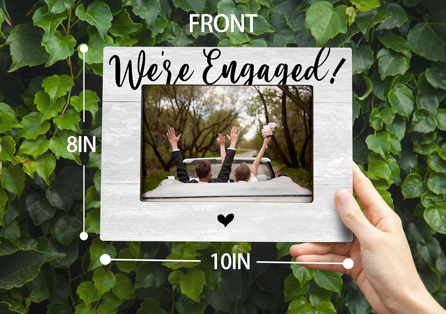 Engagement Gifts for Couples, Engagement Picture Frame, We've Engaged, Newly Engaged Wedding Gifts for Boyfriend Girlfriend, Photo Frame 8x10 - Image 3