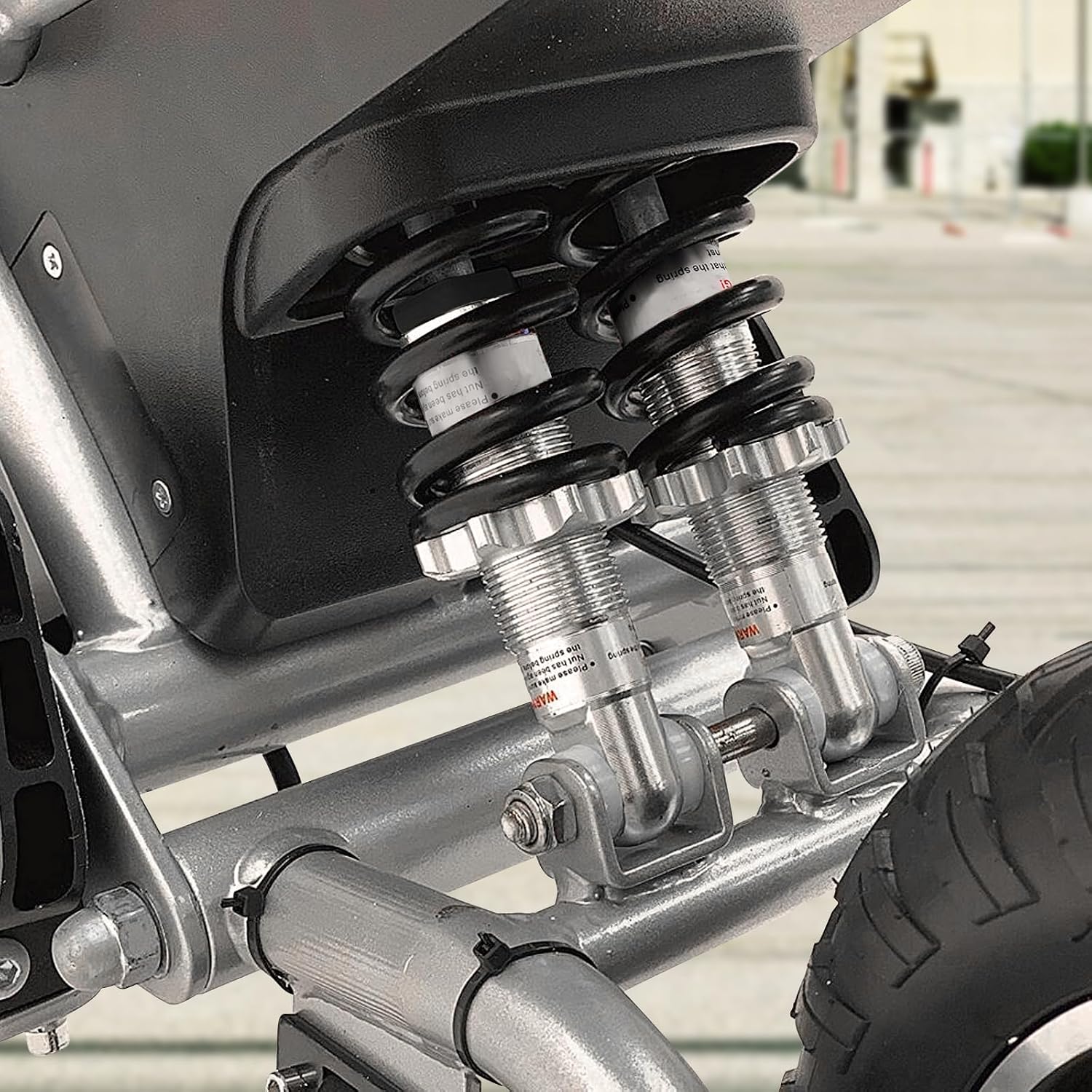 150mm 1200LBS Mountain Bike Rear Shock Absorber: MTB Rear Shock with Adjustable Coil Spring, Widely Fits for Bicycle/E-Bike/Electric Scooter/Folding Bike/Go-kart/Etc