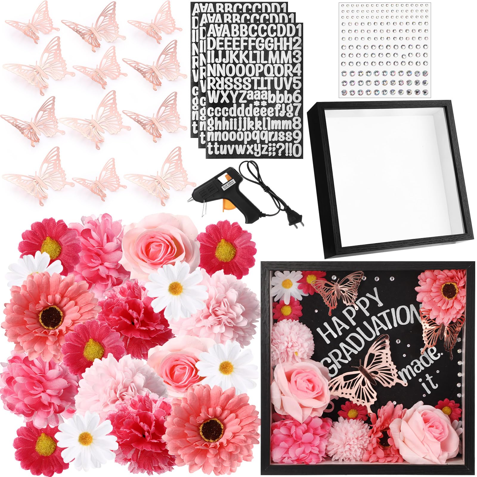 HyDren 36 Pcs Graduation Cap Decorations Kits 2025 DIY...