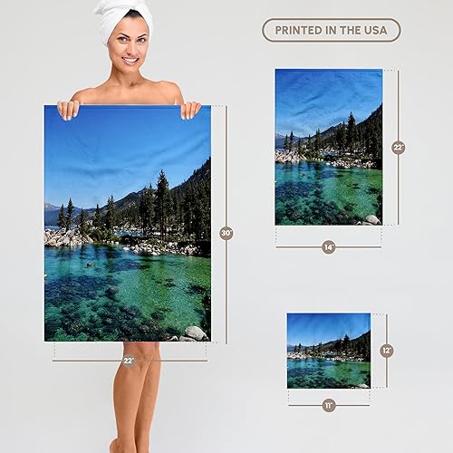 Miniatura 6 de 3dRose - Tory Anne Collections Photography - Lake Tahoe Sand Harbor Beautiful View - Toallas (twl-292541-2)