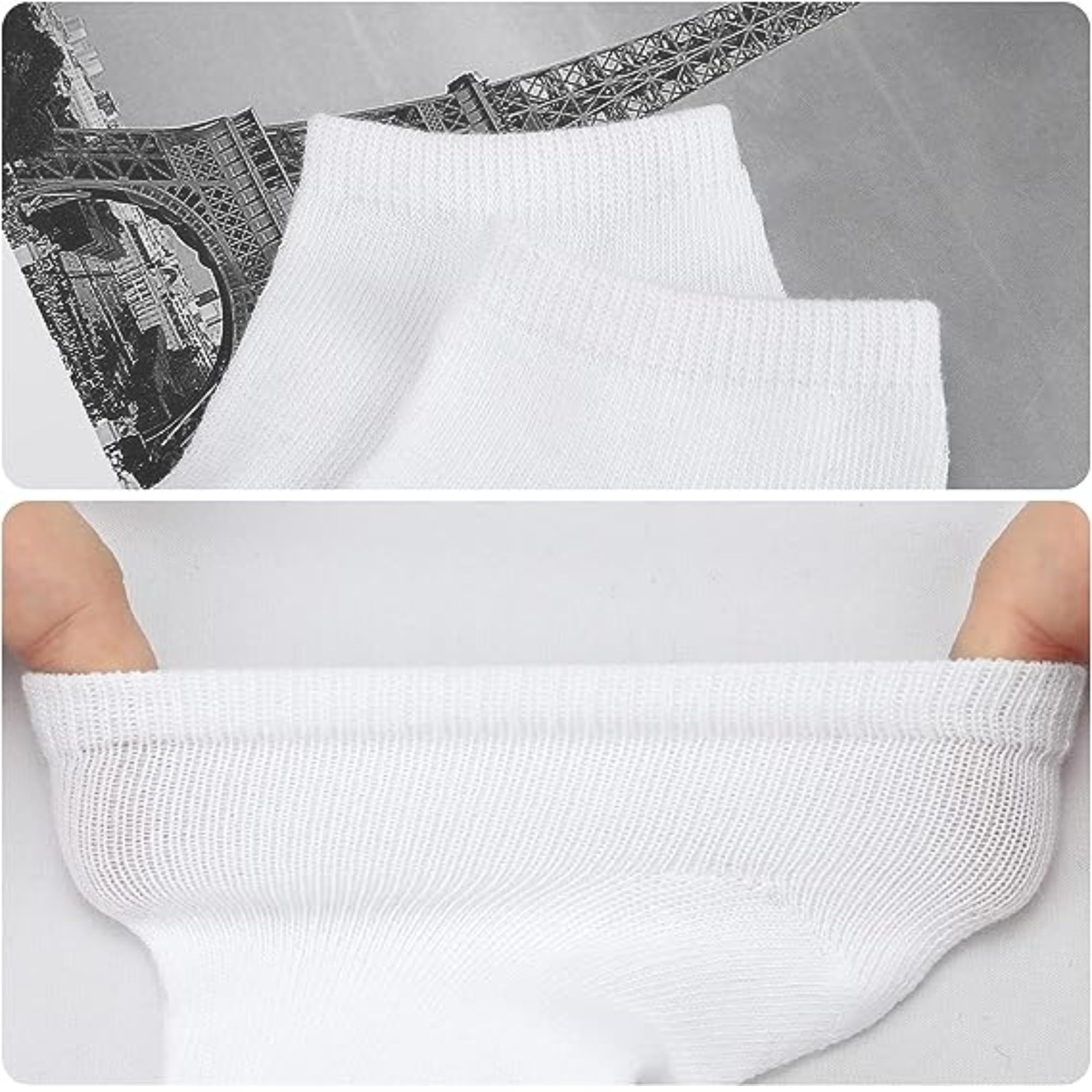 minmum Unisex Kids Cotton Ankle Length Socks Regular Wear/School Wear Socks Pack Of 4 (White, 11-12 years) - Image 6 thumbnail