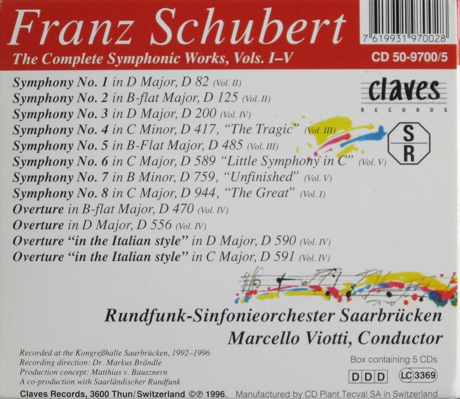 Schubert: Complete Symphonic Works, Vols 1-5: Amazon.co.uk: CDs