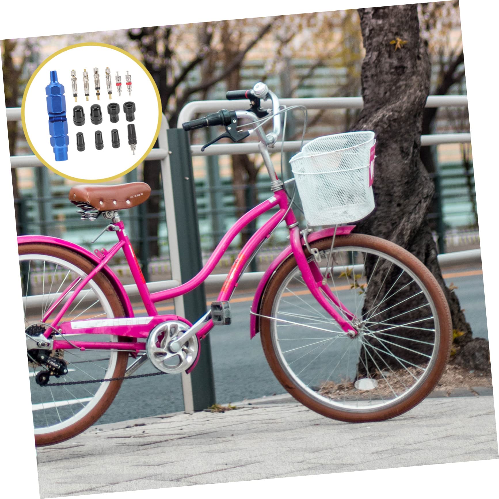 Cabilock 5 Sätze Teiliges mit Ventilkerneentferner Universellen Ventilkappen und Werkzeug für Fahrradreifen für Verschiedene Fahrradtypen und Einfache Anwendung