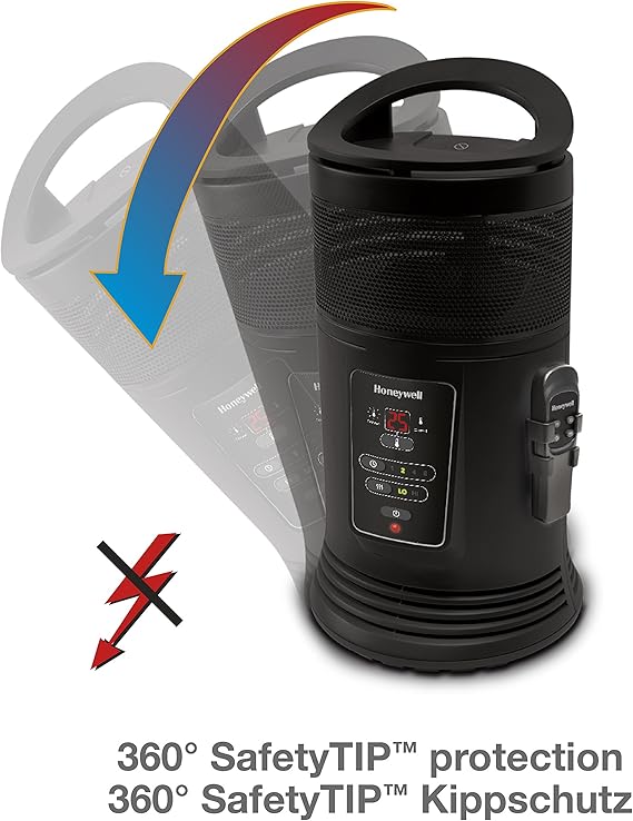 Honeywell 360 Ceramic Surround Heater HZ445E with Remote Control and intelligent Electronic Thermostat, 1800 Watt : Amazon.co.uk: Home & Kitchen