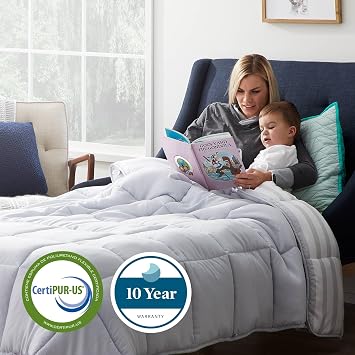 Lucid 5 Inch Firm Gel Memory Foam Mattress + Premium 100% Waterproof Cotton Terry Top Mattress Protector - Twin Size