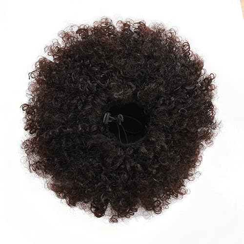 Miniatura 5 de Extensión de cola de caballo afro rizada con cordón para mujeres, cola de caballo afro con cordón, rizos afro esponjosos, piezas de cabello