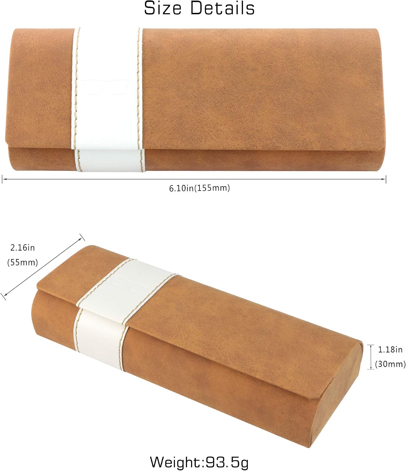 Portable Eyeglass Case Eyeglasses Bag for Reading Glasses Spectacles and Small Sunglasses, Sturdy Pocket Size Cases image 3
