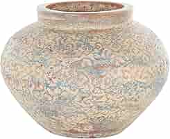 工芸品 Vintage vase from artec Vintage Chinese Crackle Ceramic Blue White Flower Birds Vase