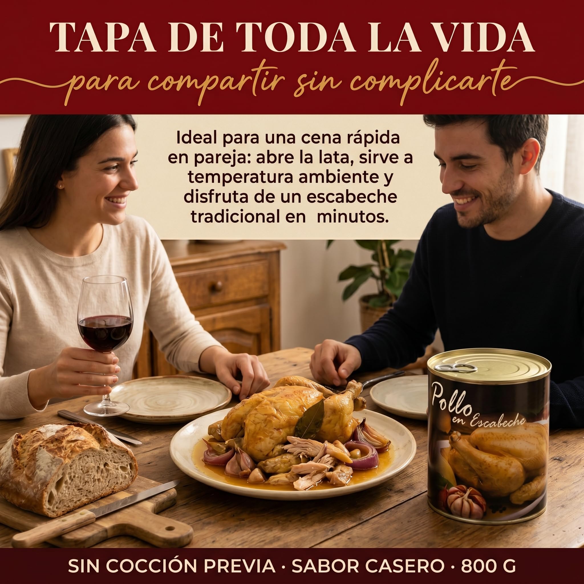 Pollo en Escabeche Polgri 800 grs. x 3 unds.
