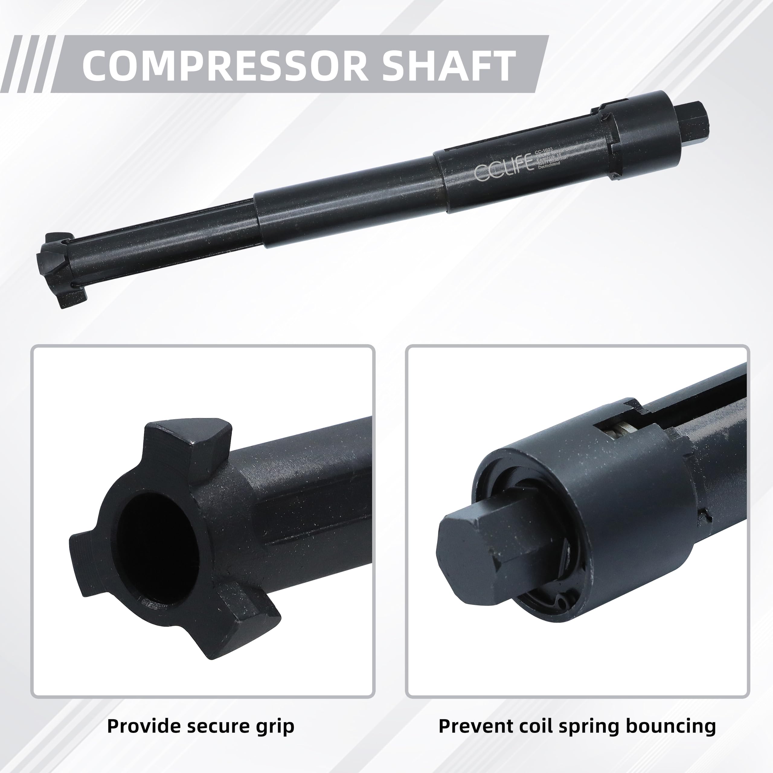 CCLIFE Compresor de Muelles Interiores Compresor Muelles Amortiguador Herramienta Tensora de Muelles Interiores W201 W203 W124 W126 | Compatible con Mercedes-Benz W201, W203, W124 y W126 para el cambio de puntal profesional