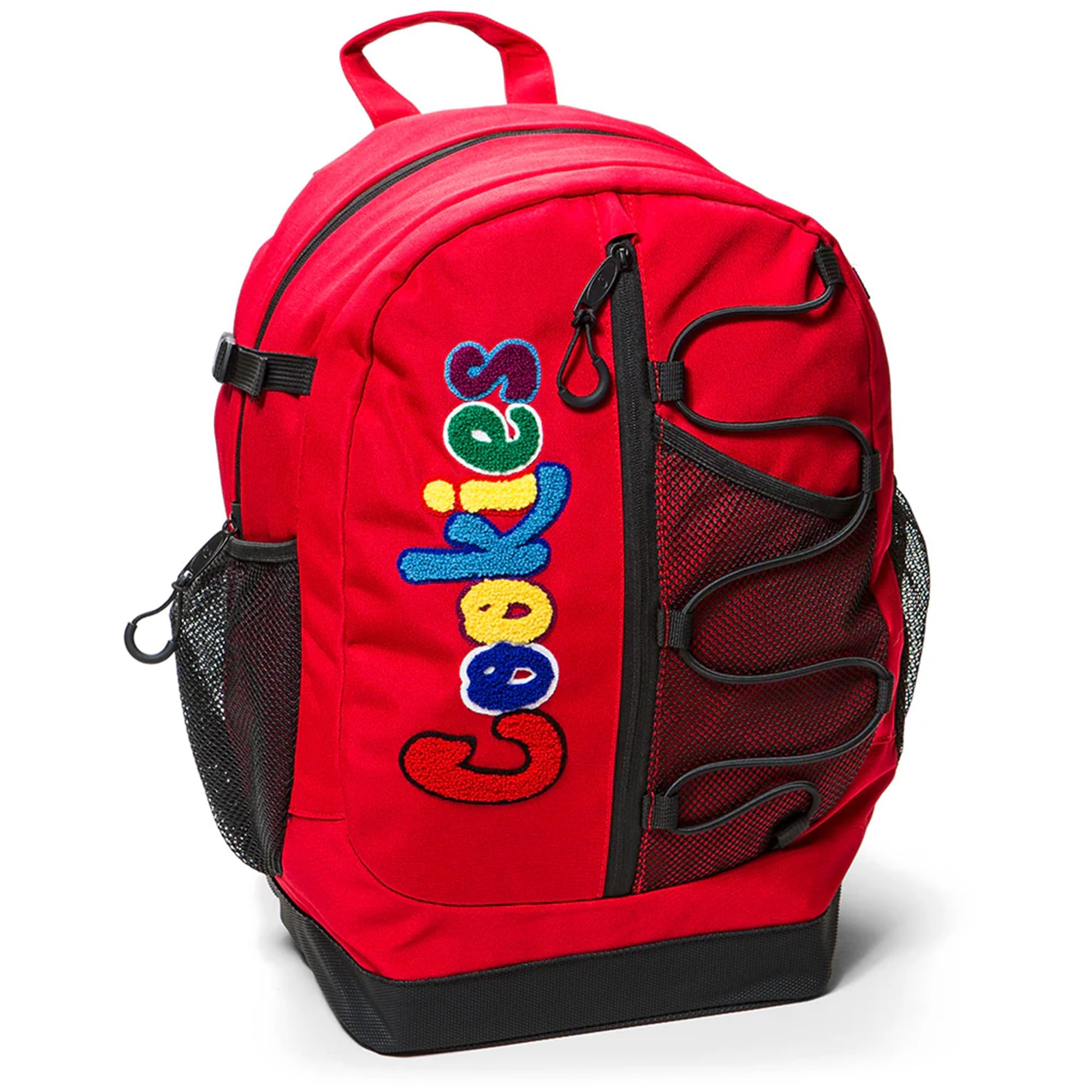 COOKIES Bungee Smell Proof Backpack – Large Odorless Travel Backpack for Men & Women, Carry-On, Work, Stylish & Spacious Bag - Red