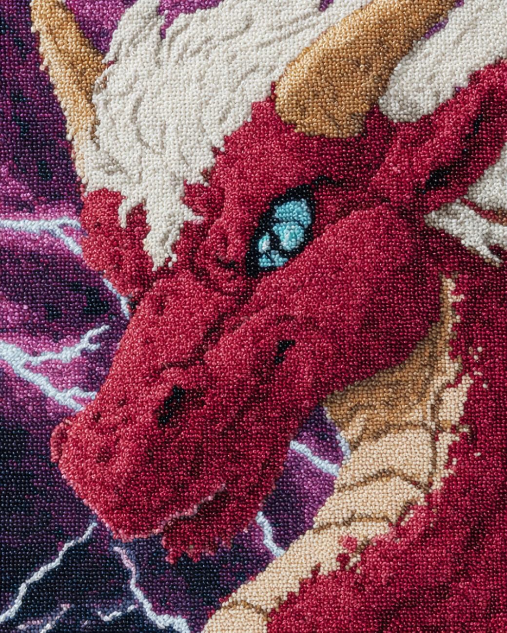 AMBATTERY Carpet Latch Hook Kit Anime Dragon 85x115cm