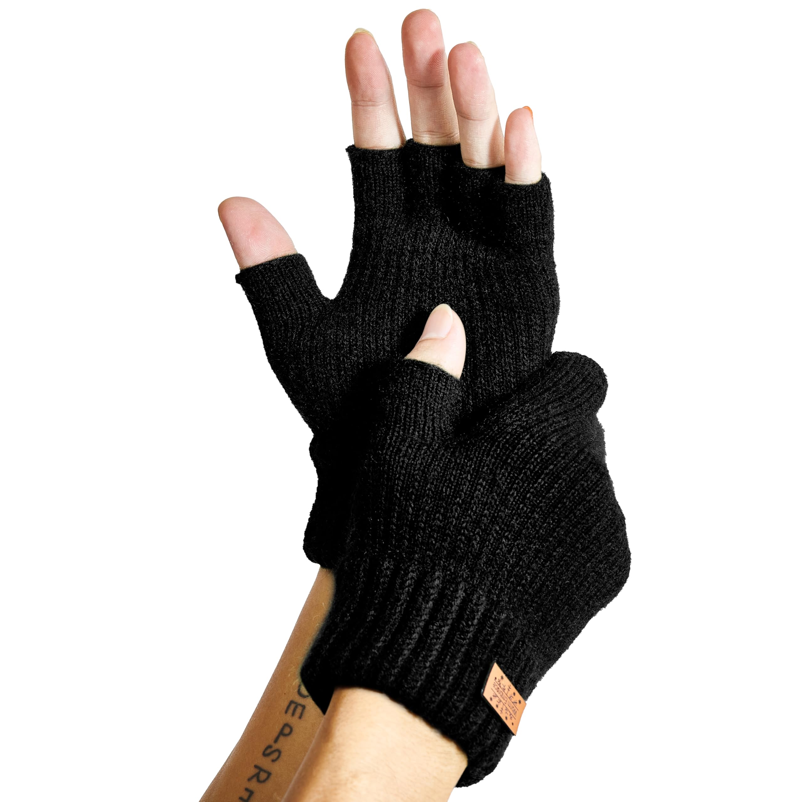 JYUYNY Guanti senza dita - Guanti Mezze Dita Invernali,Guanti Termici Caldi Guanti Senza Dita Fingerless Gloves Guanti in Maglia Unisex per Uomini e Donne