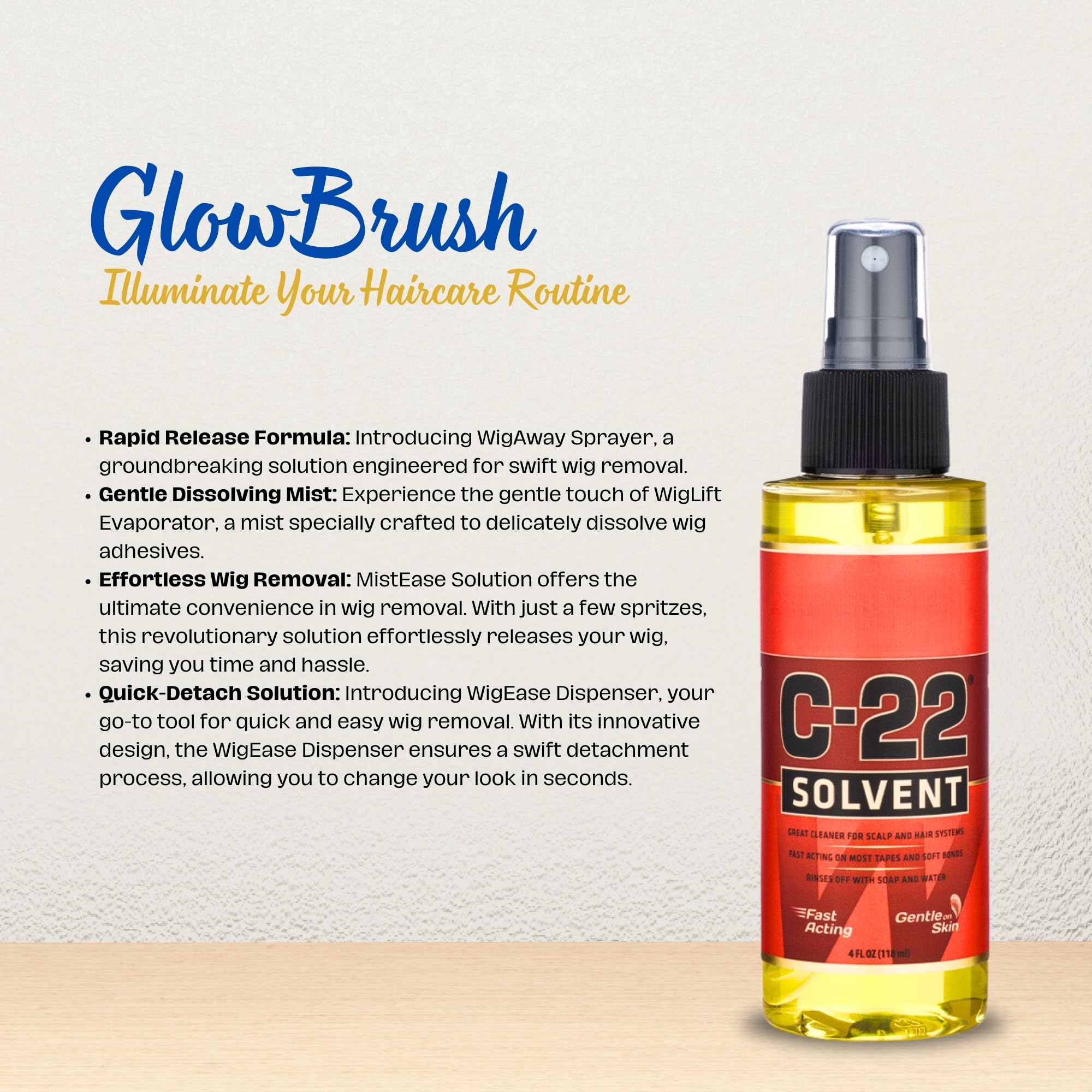 Amazon.com: Goodscious C22 Solvent Spray - Gentle Tape in Hair