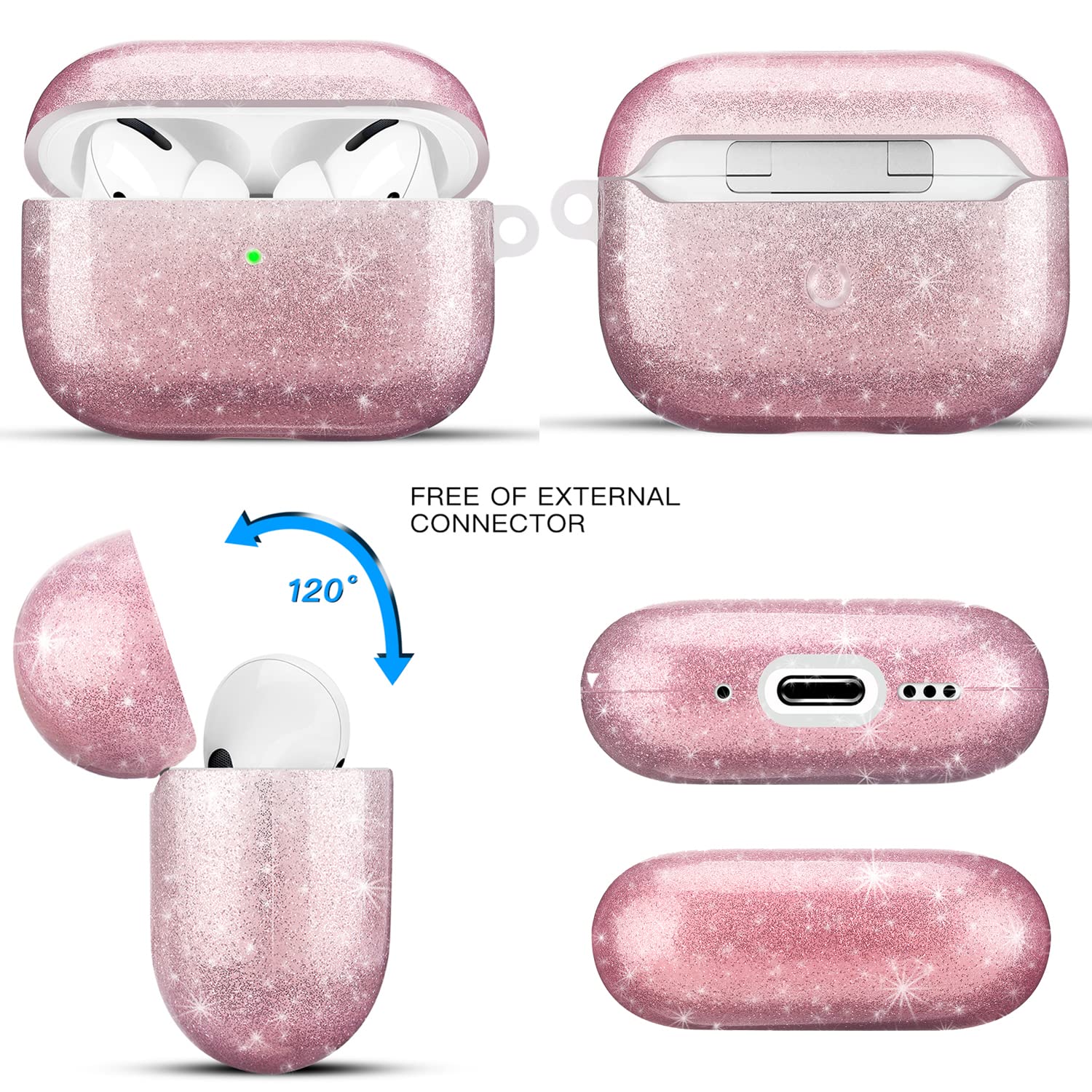 ITELINMON Airpods Proケース グラデーション ピンク ITELINMON
