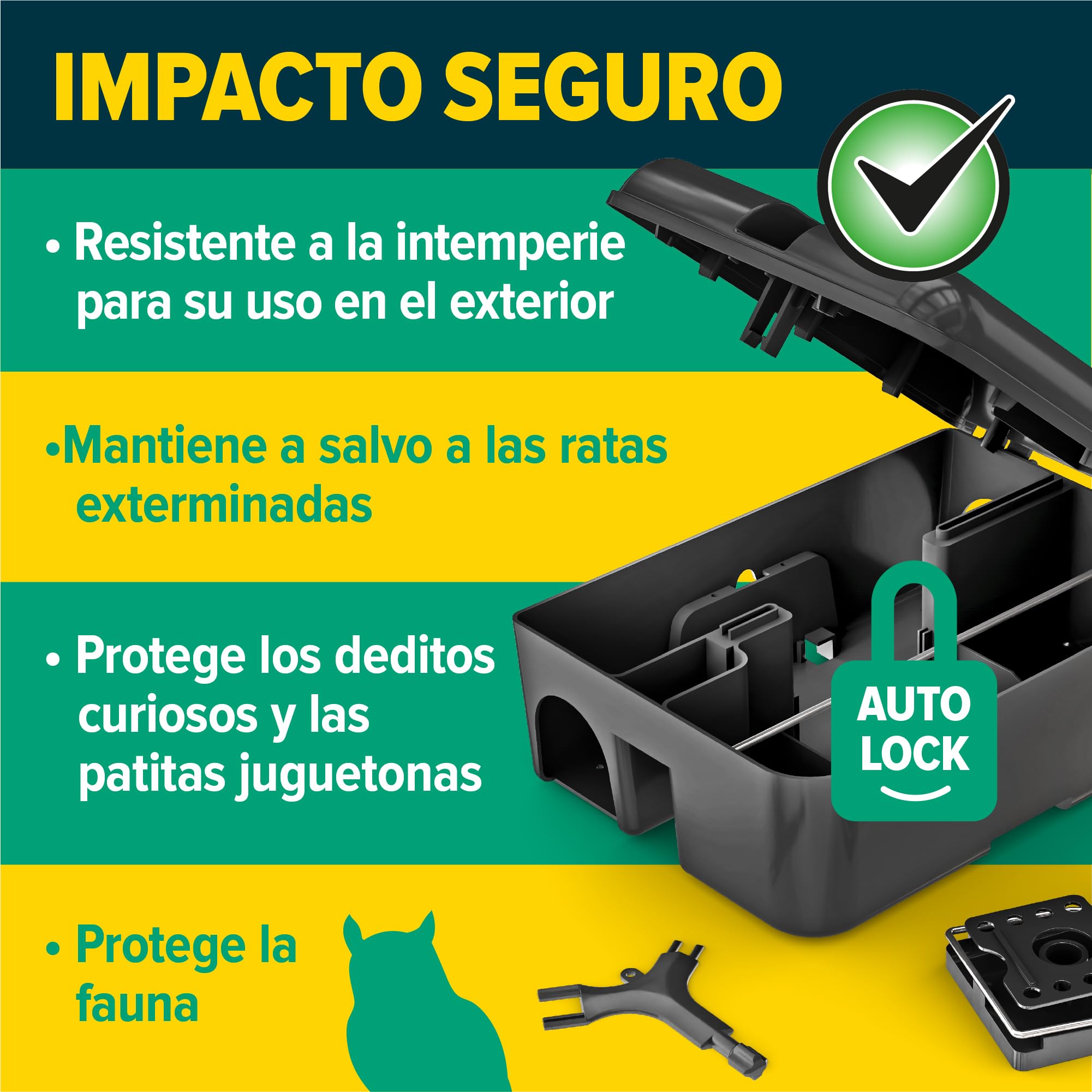 NOPE!® Trampa Súper Potente para Ratas y Ratones (Paquete de 4) | Ratón y Ratonera de Resorte Reutilizable | Control de Plagas sin Veneno | Matarratas Instantáneo