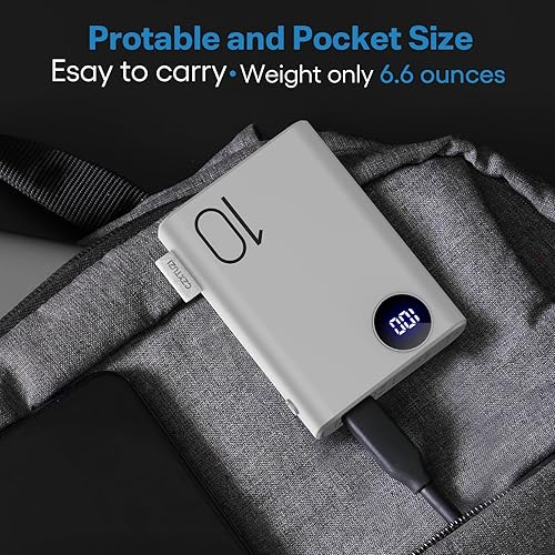 Miniatura 5 de Banco de energía de 5 V 2 A para chaleco calentado, tamaño de paquete de 10000 mAh, batería de chaqueta calentada, cargador portátil con pantalla