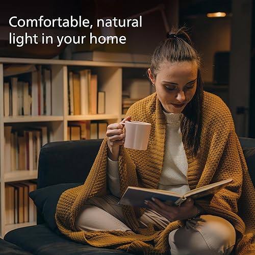 Miniatura 14 de Philips LED - Foco A19 regulable transparente sin parpadeo. Tecnología EyeComfort, 800 lúmenes, luz diurna (5,000 K), 8 W=60 W, base E26, blanco