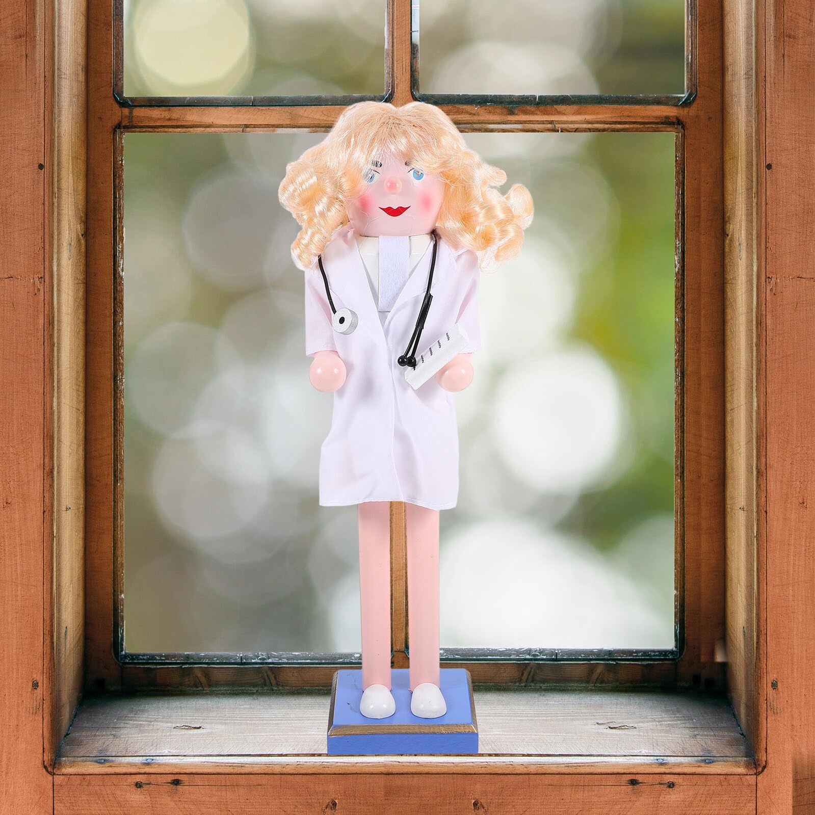 ULTECHNOVO Nussknacker Figur aus Holz für Weihnachten Tisch-nussknacker zum Basteln Traditionelle Weihnachts-Dekoration Fensterbänke und Regale