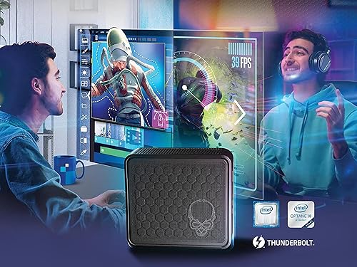 Miniatura 6 de Intel NUC 9 NUC9i5QNX Mini PC de escritorio empresarial (Intel 4-Core i5-9300H, 16 GB de RAM, SSD de 1 TB, gráficos UHD) Ghost Skull Canyon Extreme