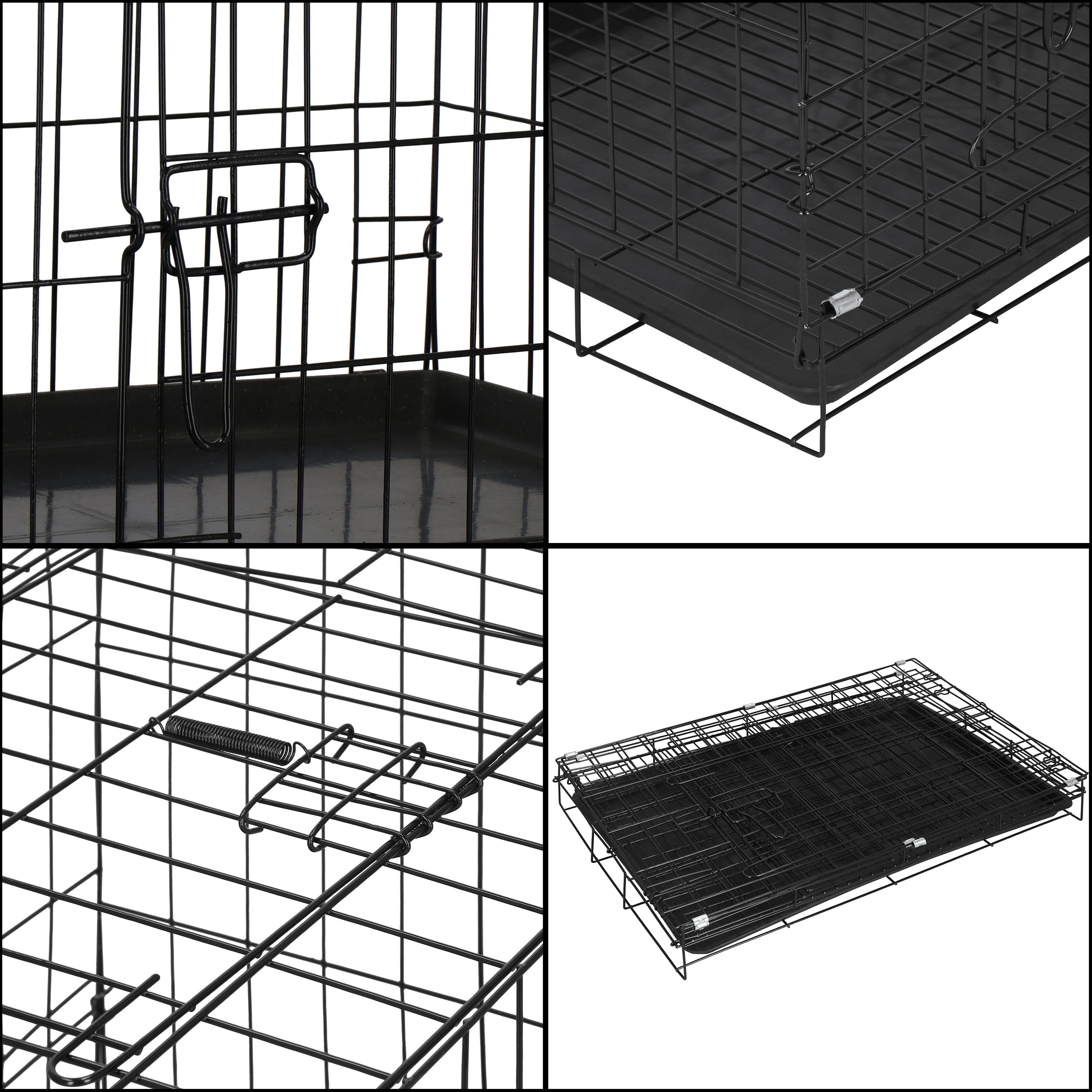 SPRINGOS Gitterkäfig Gitterbox Bodenwanne Zwei Türen 60 x 50 x 42 cm