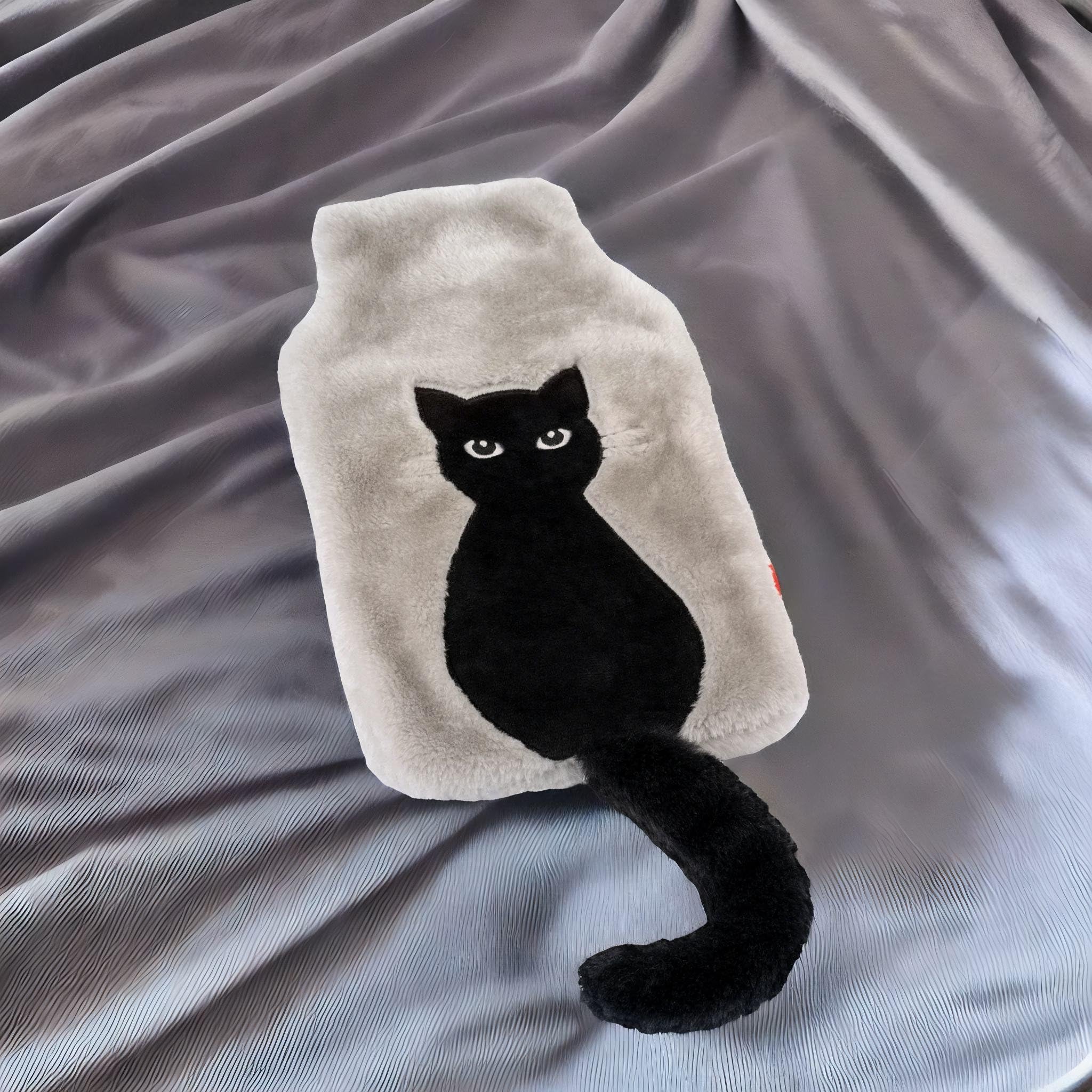soxo Bouillotte Eau Chaude Cadeau Pour Bebe Peluche Bouillote Anti Colique Enfant Bouillotes Chat Queue