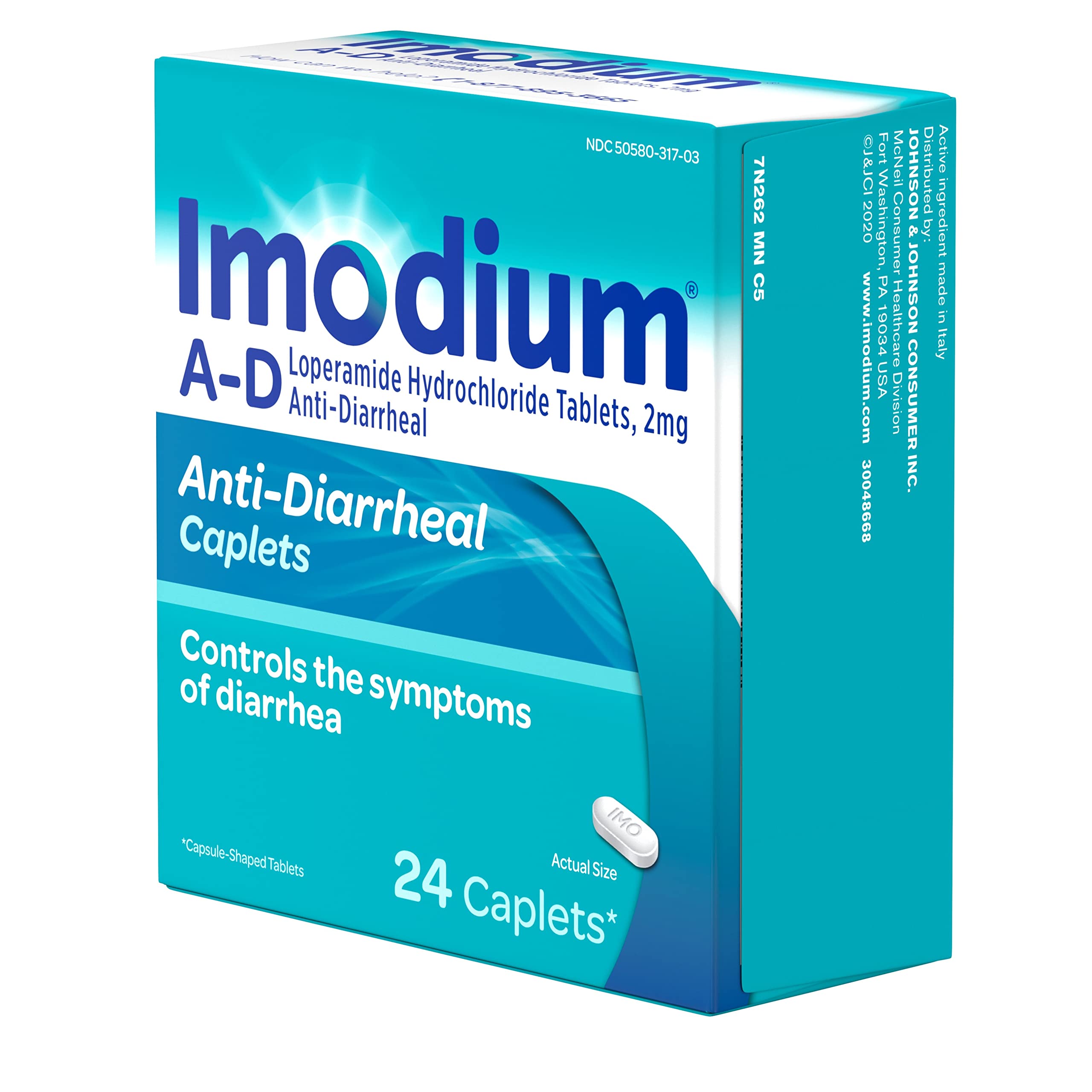 Imodium AD Diarrhea Relief Caplets with Loperamide Hydrochloride, AntiDiarrheal Medicine to