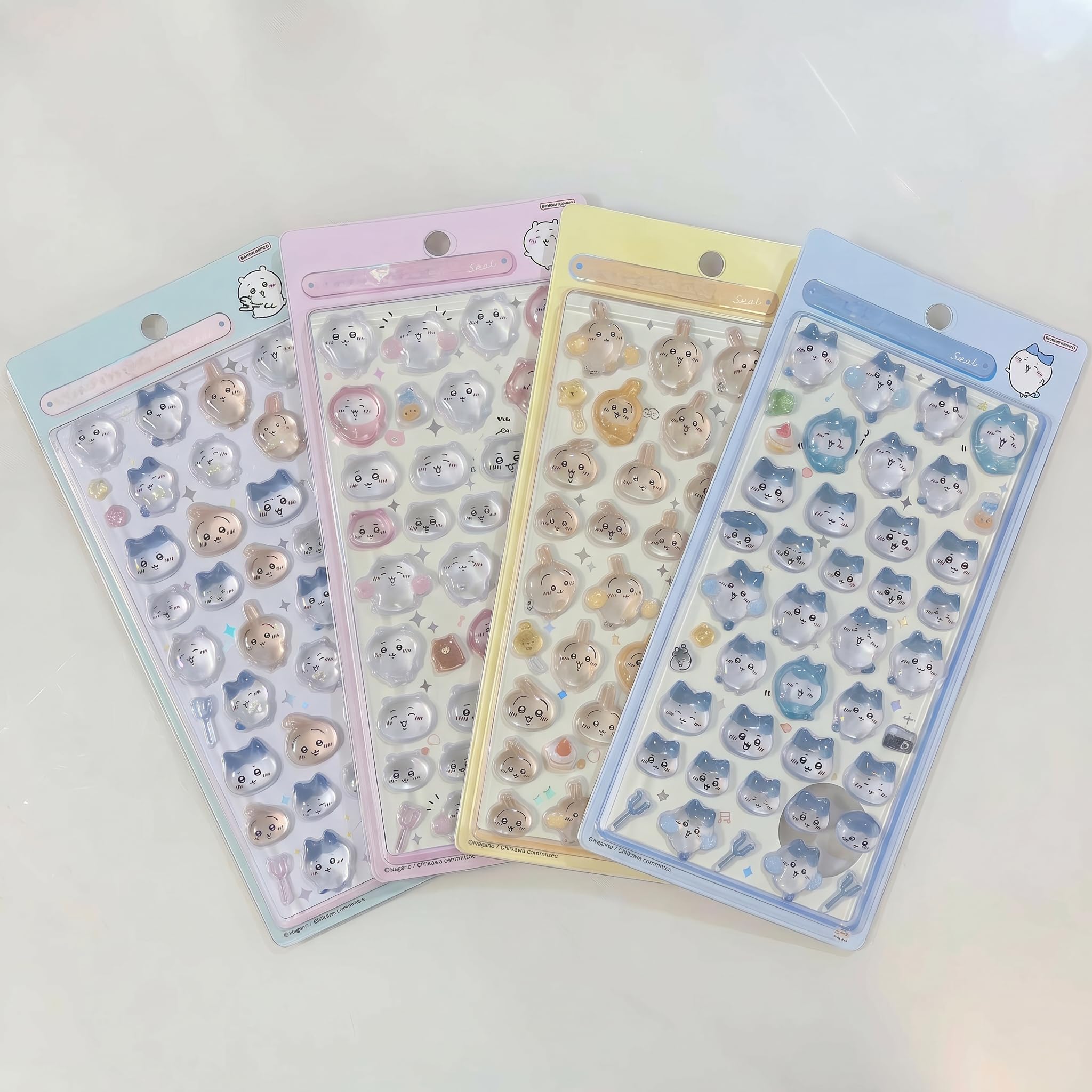 Ninrikidy ぼんほんドロップシール 3d立体シール ぷくぷくぷっくり かわいい 【4枚セット】おしゃれ デコシール 女の子 貼り付け可能 携帯電話飾り用 手帳用 DIY用 日記帳用 手芸用品 貼り付け可能（Eセット）