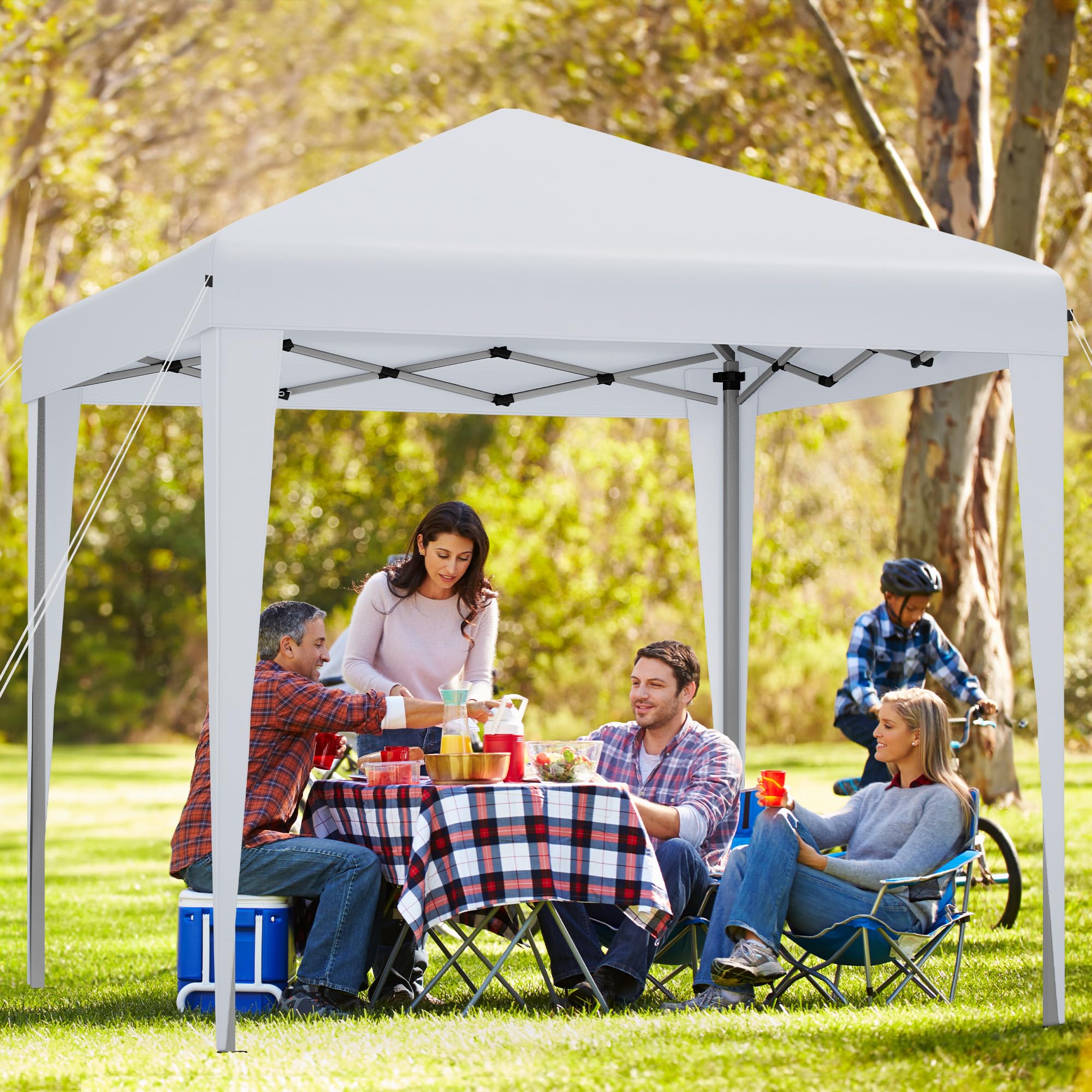 Gazebo a doppio tetto con pareti in rete metallica color tortora 2,93 x