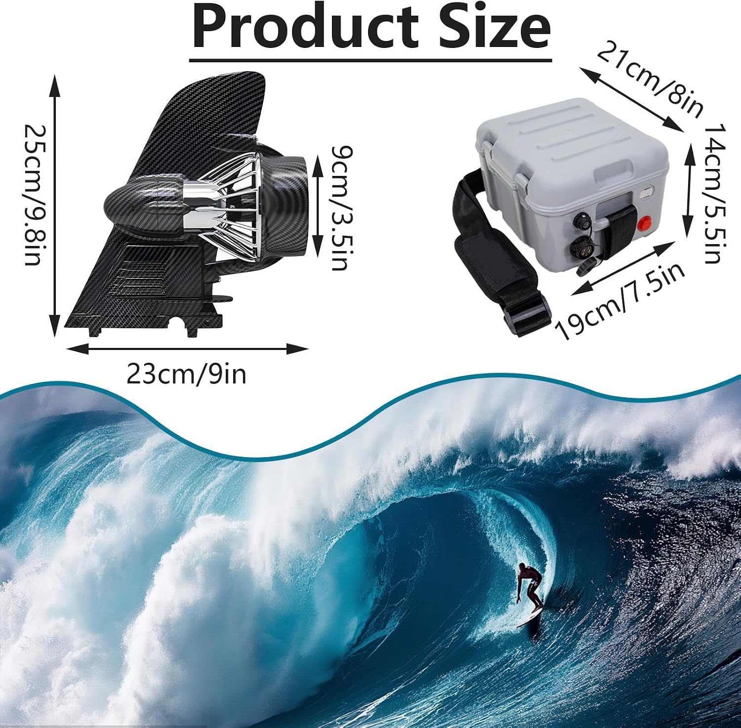 Aleta eléctrica para la tabla del SUP, emitedor submarino de 160W con control remoto, motor recargable alimentado por batería para la paleta de pie, dispositivo portátil de la asistencia de la tabla d