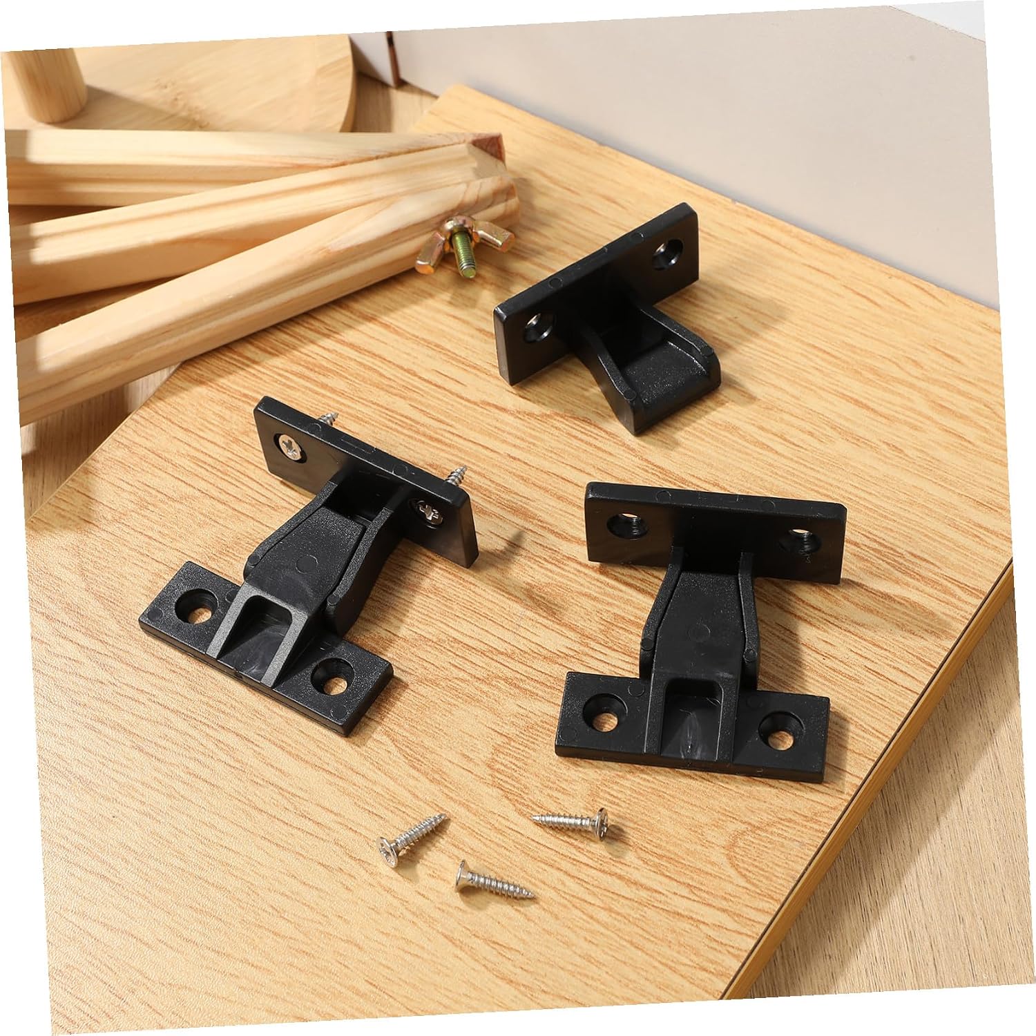 10Pcs Push Fittings Quick Fitting Furniture Panel Bracket for Cabinet Wardrobe Mounting and Floating Shelves Corner Buckle for Easy Installation